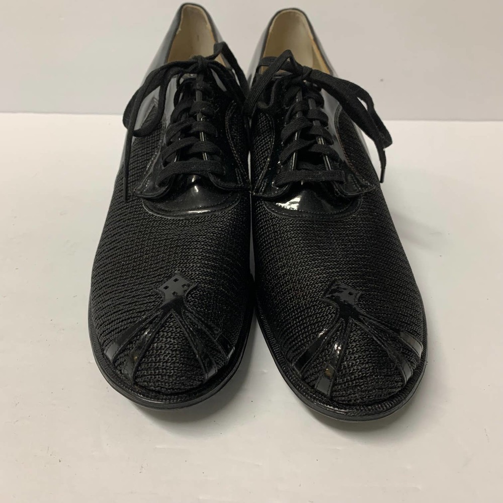 Therapeutic Vintage c. 1940's? Black Granny Oxfords Women's Size 8.5‎ AAAA NWOB